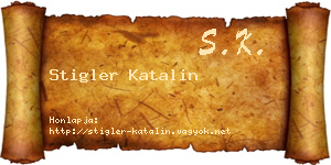 Stigler Katalin névjegykártya